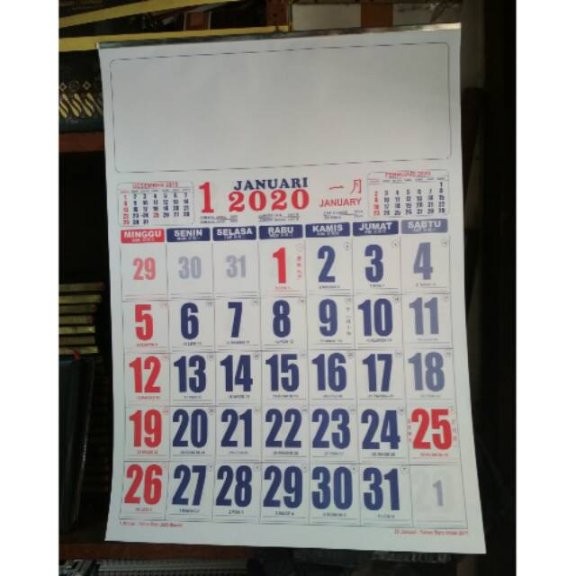 

Kalender kerja standr umum tahun 2020