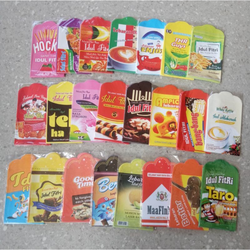 

amplop lebaran motif snack size medium 7x12cm