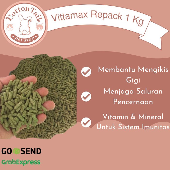 Vittamaxx Makanan Kelinci 1kg / Rabbit Food Vitamax mirip nova