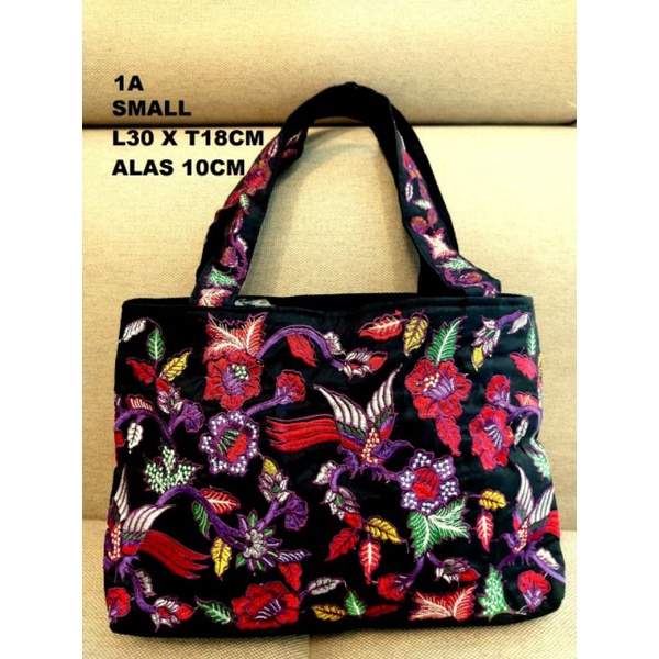 Tas bordir Thailand motif batik Indonesia size kecil oleh-oleh souvenir Bangkok Indonesia