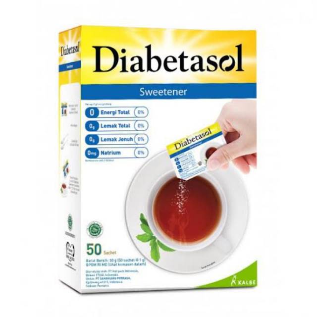 

Diabetasol Gula Rendah Kalori isi 50 sachet