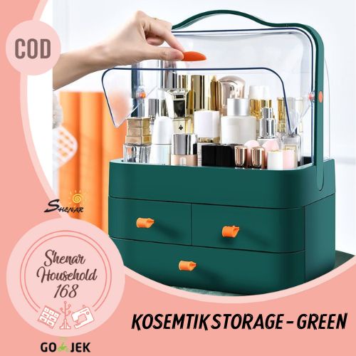 BISA COD , RAK KOSMETIK 3 LACI/RAK KOSMETIK FLIP COVER/TEMPAT MAKEUP STORAGE RAK ORGANIZER KOSMETIK 3 LACI/RAK KOSMETIK FLIP COVER/TEMPAT MAKEUP/RAK KOSMETIK 3 LAYER BOX/ WADAH VIRAL UNIK - SHENAR