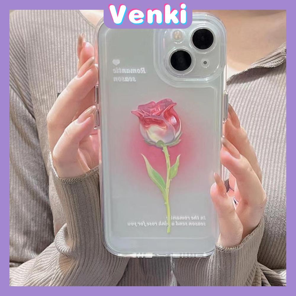 iPhone Case Silicone Soft Case Clear Case Thickened Shockproof Protection Camera Rose Tulip Flower Compatible For iPhone 11 iPhone 13 Pro Max iPhone 12 Pro Max iPhone 7 Plus xr