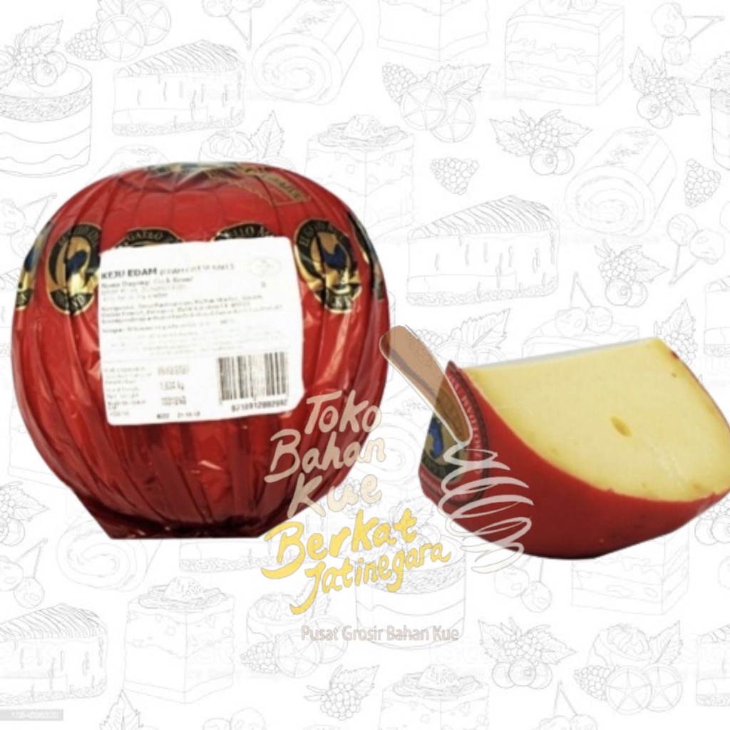 

KEJU EDAM COCK BRAND 100 GR / BOLA APEL AYAM EMAS HOLLAND GOLDEN