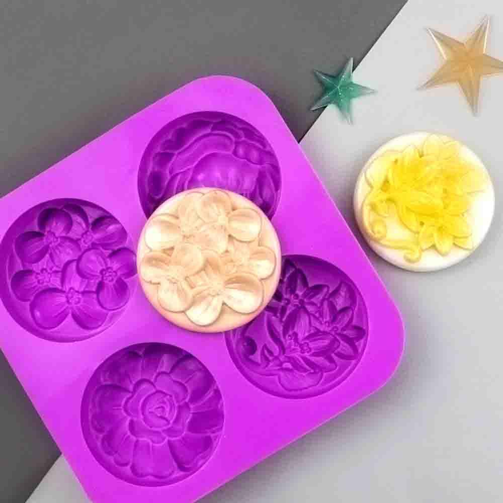 Solighter Silicone Soap Mold Making Supplies Perlengkapan Sabun Handmade 4per6 Cavity
