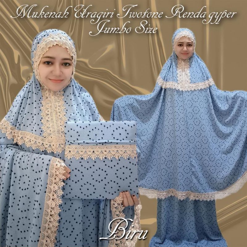 Mukenah Uragiri Renda Gyper Twotone Jumbo size