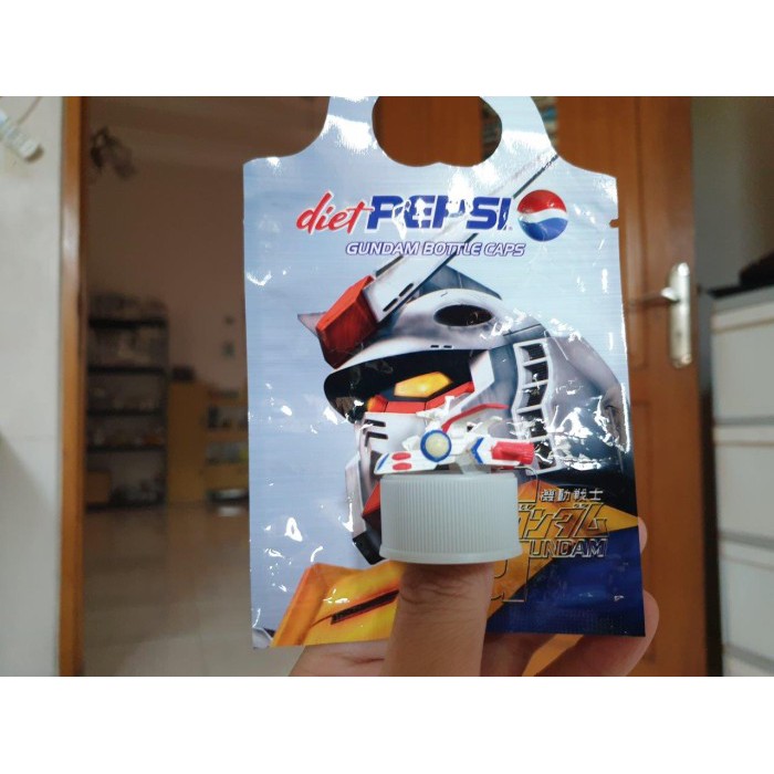 MINI FIGURE GUNDAM PEPSI BOTTLECAP WHITE BASE ORI MURAH