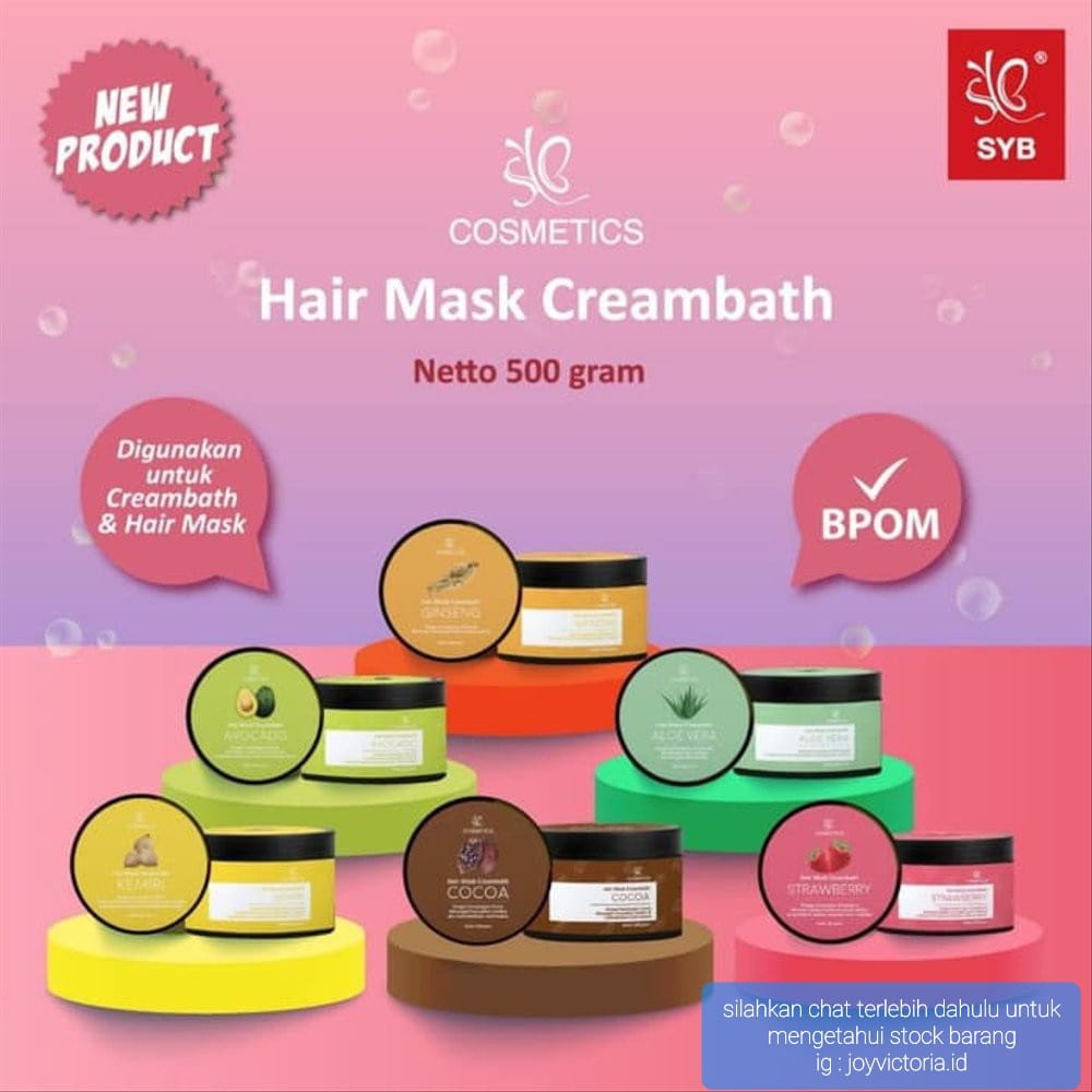 SYB FORTE HAIR MASK CREAMBATH 500GR MASKER RAMBUT KOSMETIK PERAWATAN