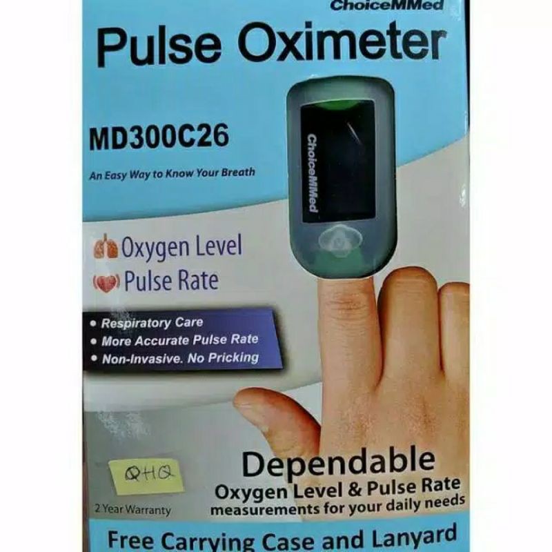 CHOICEMMED FINGER PULSE OXIMETER PENGUKUR SATURASI OKSIGEN GARANSI RESMI