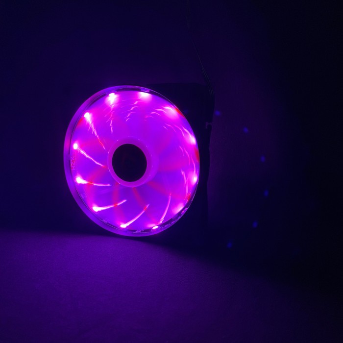 XBT Fan Casing 12CM Cross Auto RGB  LED RING - Fan Case 12 cm Rotating