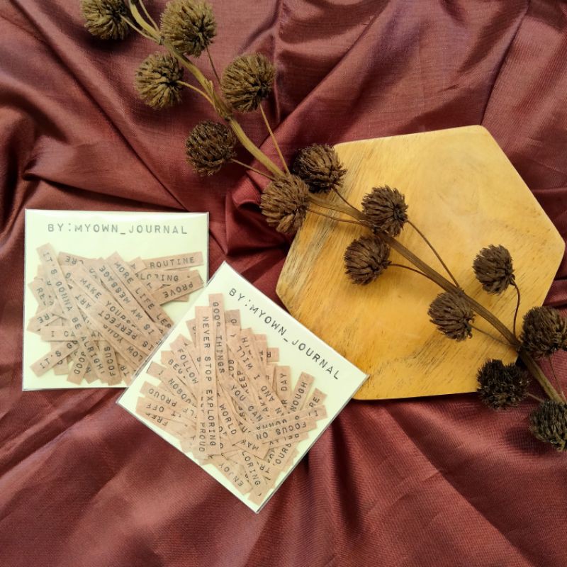 

MOJ - Random Word Stickers untuk Bullet Journal (Bujo) / Journal (50 pcs)