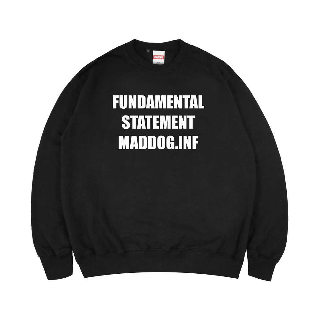 Maddog Infected - Crewneck - Fundamental Black | Sweater Pria Wanita Unisex Hitam Distro Official Ma