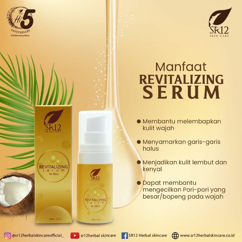 SERUM KULIT BOPENG SERUM REVITALIZING SR12 UNTUK WAJAH BOPENG,SERUM COLAGEN,AMPUH MENGATASI BOPENG