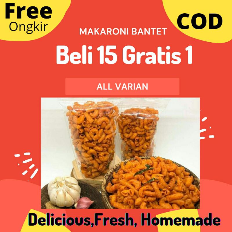 

[BISA COD] PROMO Termurah Macaroni Makroni Bantet Pedas Gurih enak