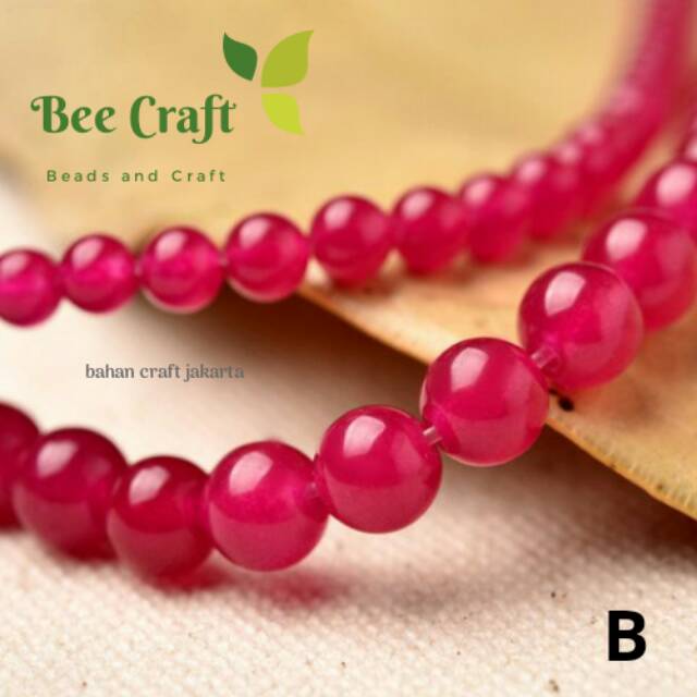 Manik Batu agate jade pink Bahan Gelang Batu 6mm 8mm 10mm