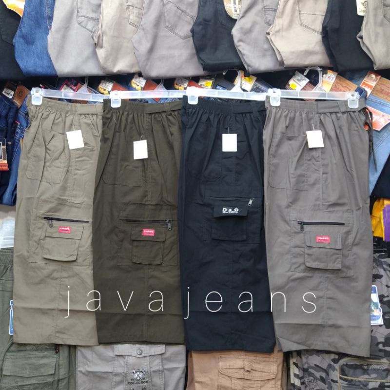 CELANA PRIA PANGSI CARGO / SIRWAL / 7/8 PINGGANG KARET PAKAI TALI