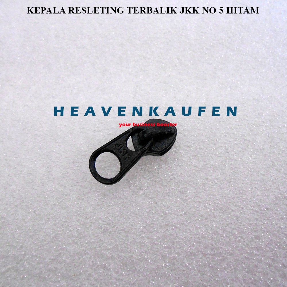 Kepala Resleting / Kepala Zipper Terbalik Reverse Balik No 5 JKK Hitam Murah Ecer Grosir Kode B