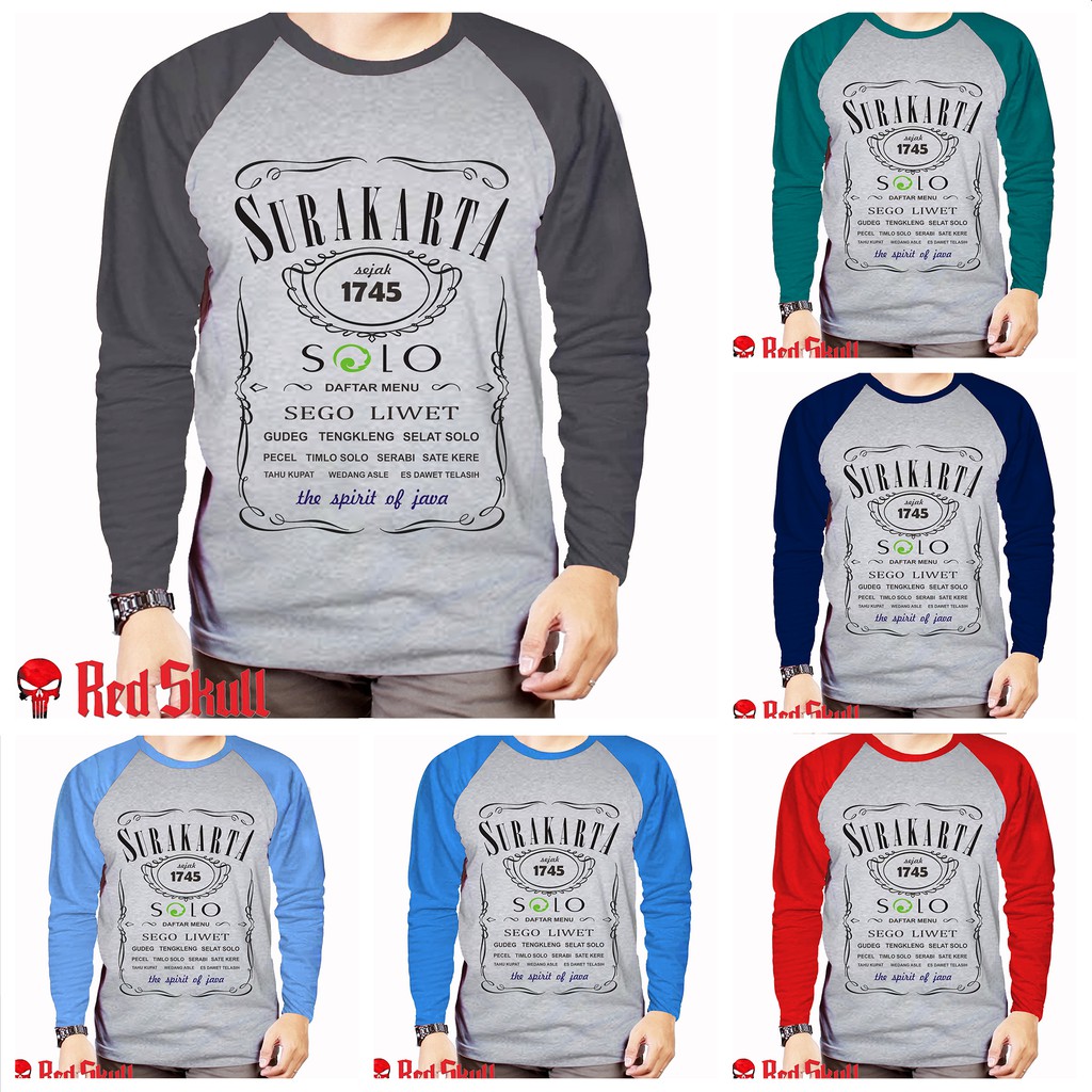 kaos raglan kombinasi panjang menu kuliner solo