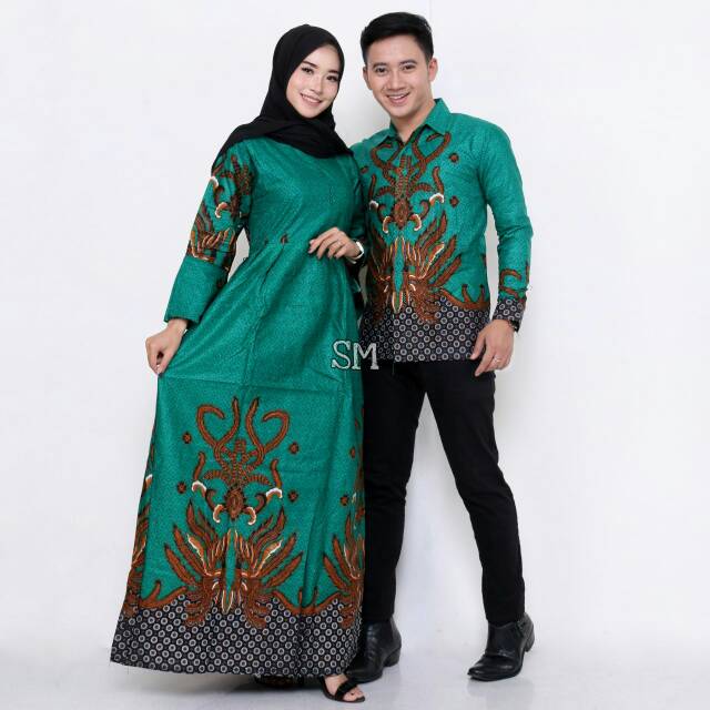 BAJU COUPLE KEMEJA DAN GAMIS MAGGAR JAYA