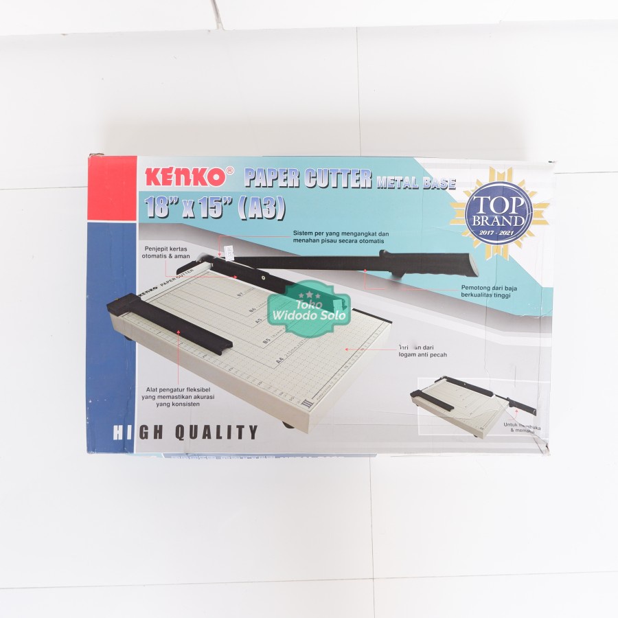 

Pemotong Kertas A3 Kenko Paper Cutter Metal Base - 1 Buah