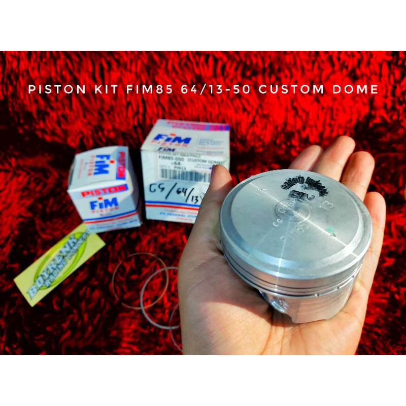PISTON KIT FIM85 DIAMETER 64 PIN 13 CUSTOM DOME - BOYRENK RACING CONCEPT