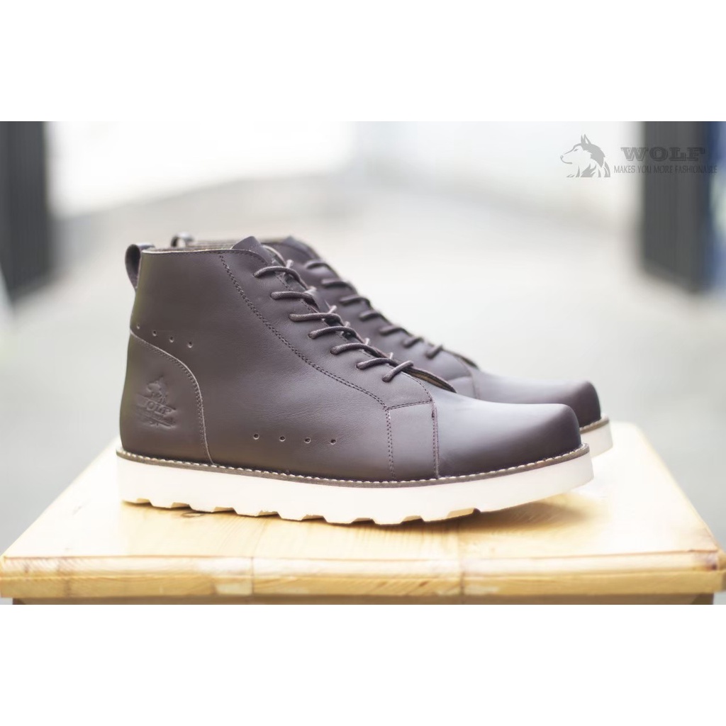 BASANJI BOOT - SEPATU BOOT PRIA KULIT ASLI PREMIUM CASUAL KERJA DAN ADVENTURE-  SEPATU PANTUS PRIA