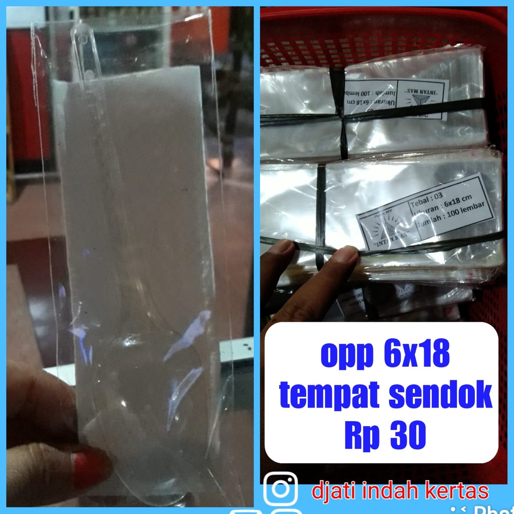 KWALITAS PALING BAIK !!! Plastik OPP seal/lem uk.6x18 isi1000pcs