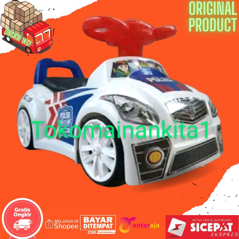 Mobil Polisi Dorong Mainan Anak Laki Perempuan Mobil Mobilan Dorong SL200