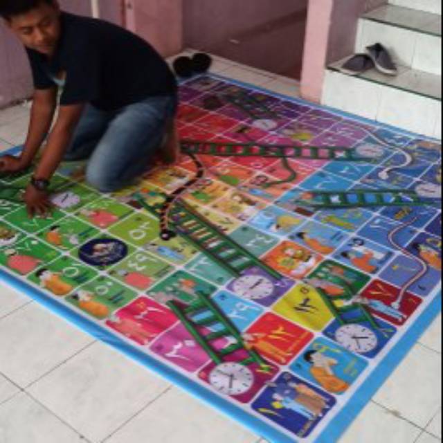 ULAR TANGGA RAKSASA RAKSASA MAINAN  EDUKASI  ANAK  TEMA 