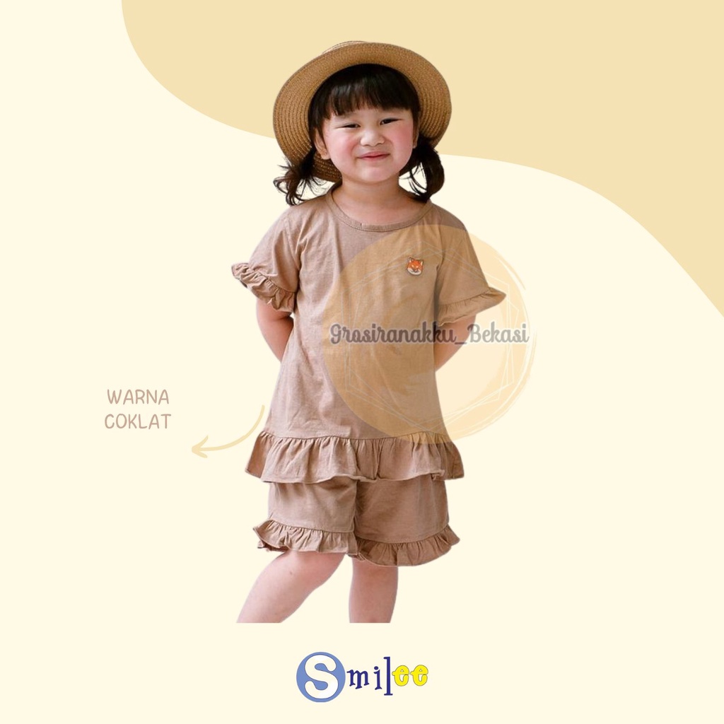 Setelan Anak Kaos Smilee Mamao Mix Warna Size 1-5Thn