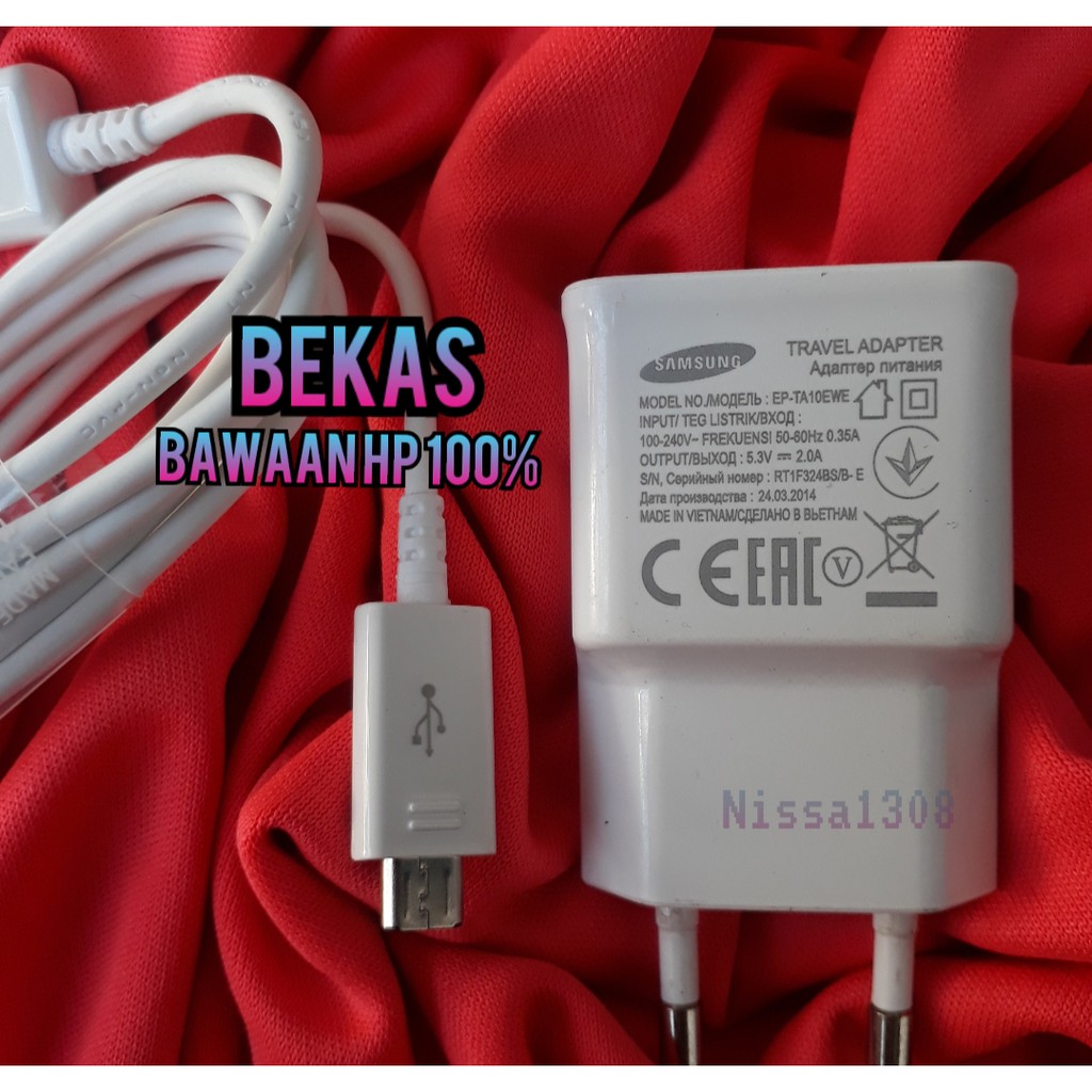 Charger samsung 2A S4 S5 J5 J7 J6 J8 A5 A6 A7 original bawaan