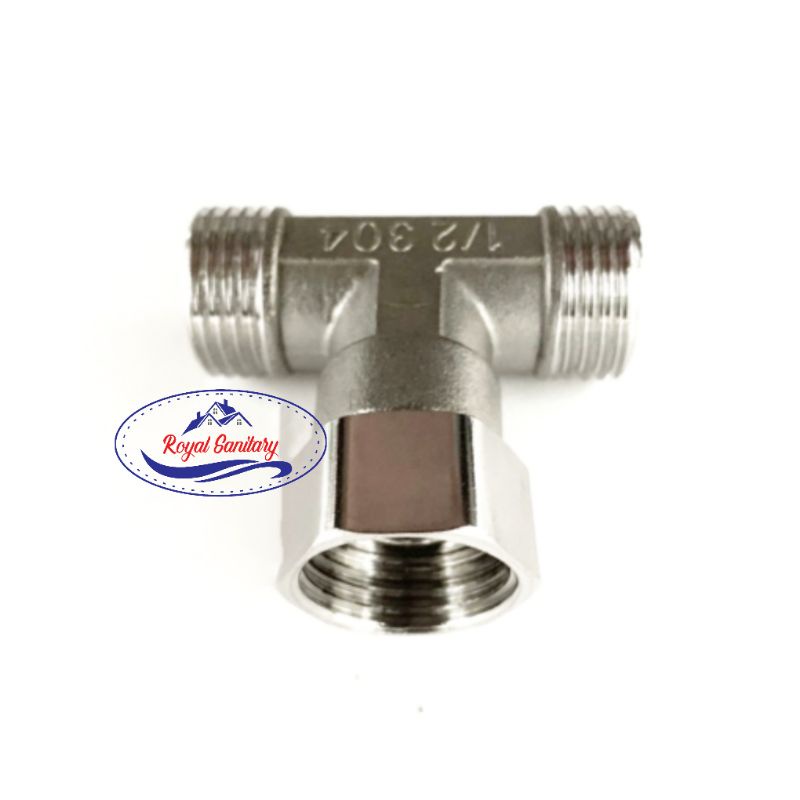 Nepel T Ring putar Stainless 304 TS18- naple tee kran T 1/2 inch naple
