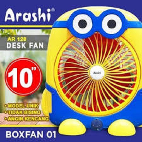 Kipas Angin Listrik Boxfan Deskfan Meja Duduk Arashi 10 Inchi Karakter