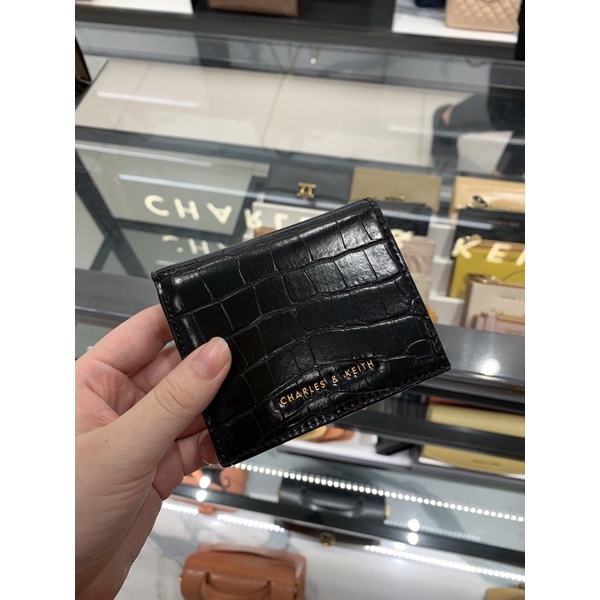 (PREMIUM 1:1) CK Croc-Effect Small Wallet