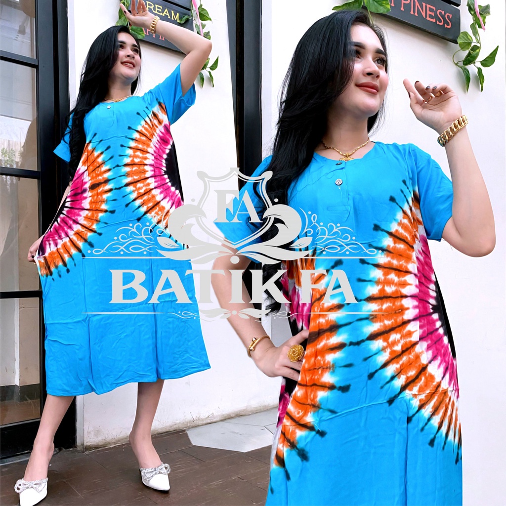 BATIK WANITA DASTER RAYON BUSUI STANDAR PELANGI MURAH MIDI ( LUKIS DAMITA NOBELA WAYANG PUSPITA SEMANGKA SURYA PELANGI MAWAR ) KEKINIAN BUMIL KANCING DEPAN LENGAN PENDEK MURAH ADEM