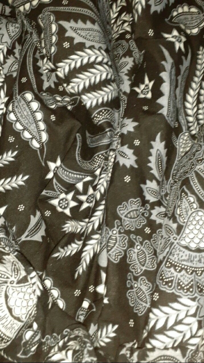 Promo Batik Couple Keluarga Sarimbit Sania Ruffle Batik Ori Ndoro Jowi Motif Manggar Abu