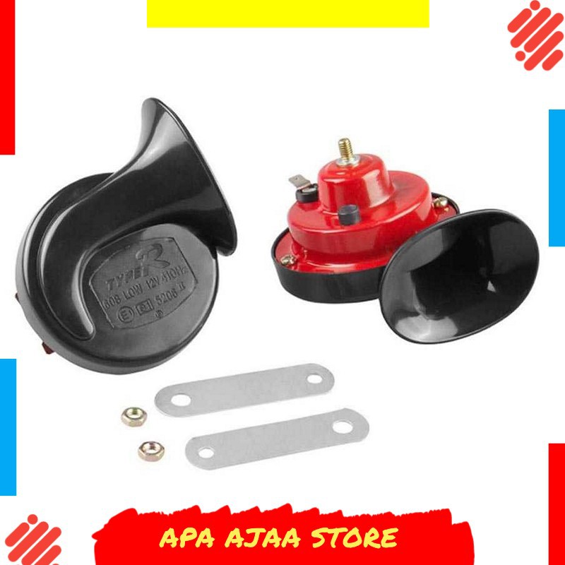 Terlariss !! SHENG XIN Klakson Keong Mobil Loud Air Horn 12V 135dB 2 PCS - AH011