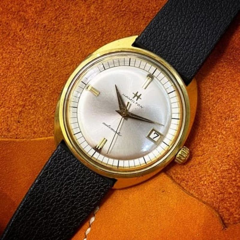 jam tangan langka Hamilton vintage gold Automatic 21 jewels