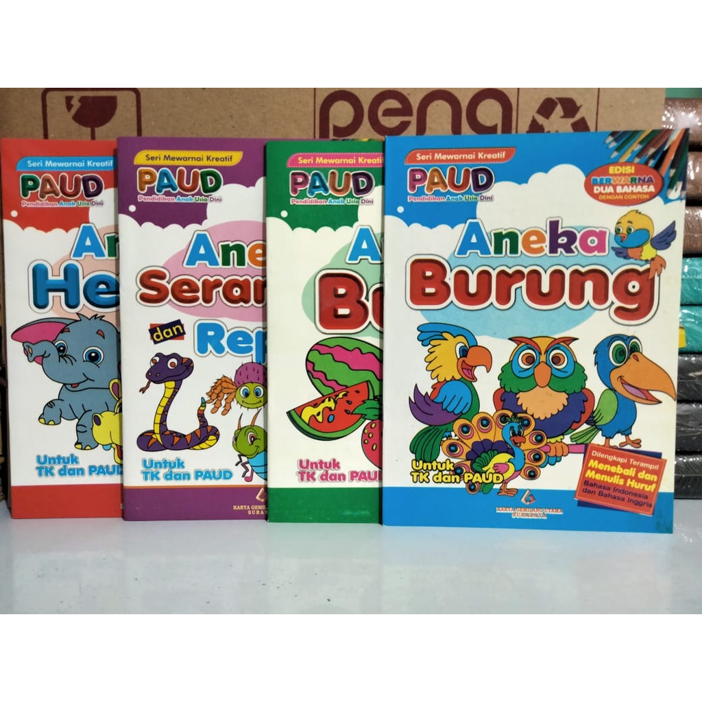

Buku Anak PAUD Mewarna Edisi Berwarna Beserta Contohnya - KGU