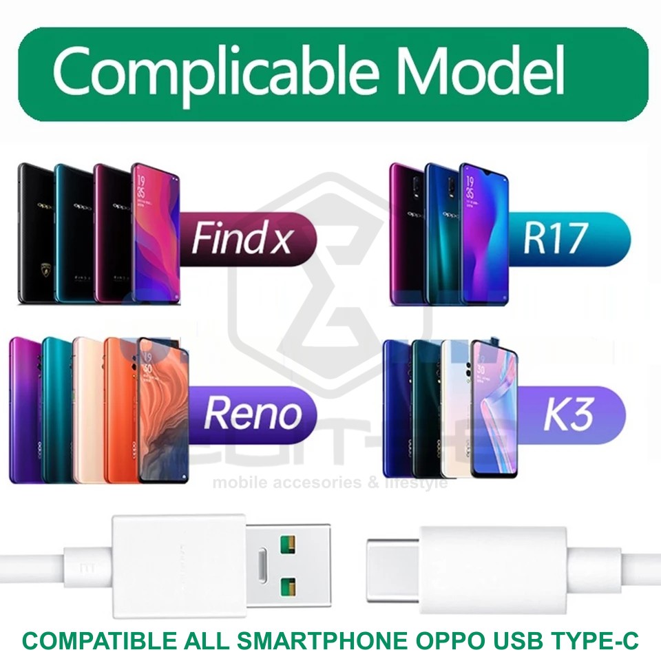 Kabel Data OPPO Type C VOOC 5V/4A Fast Charging