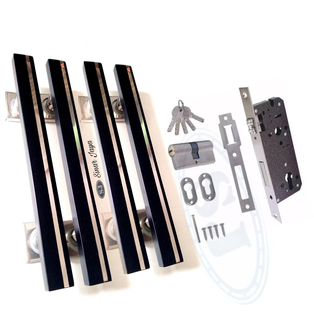 1 set handle pintu 45cm minimalis gagang tarikan pintu stainles pegangan pintu mewah handle pintu kuputarung mewah murah