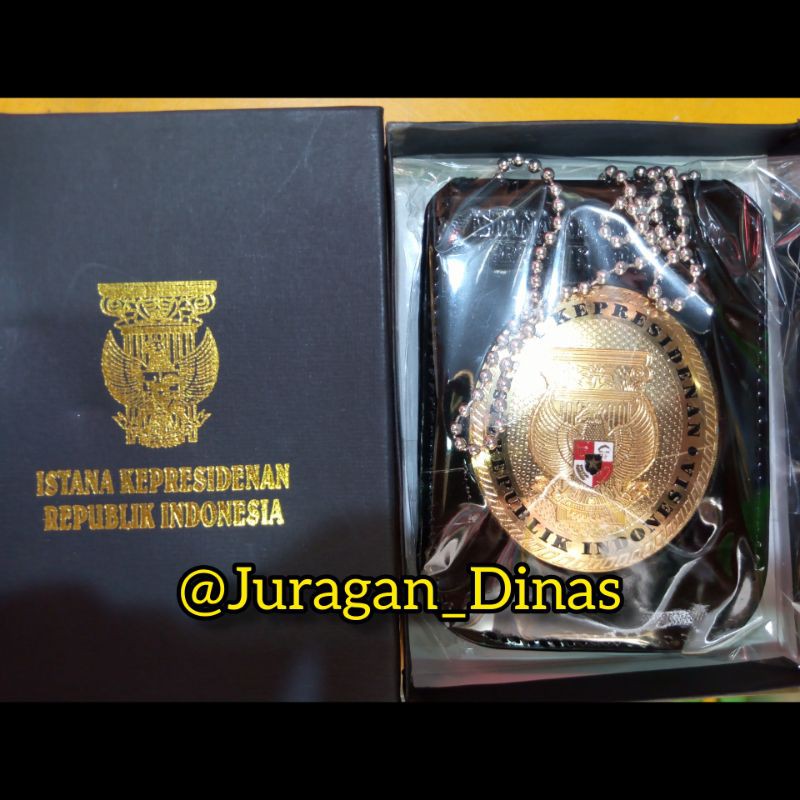 Card Holder Kalung id Istana Presiden Kulit Kilap