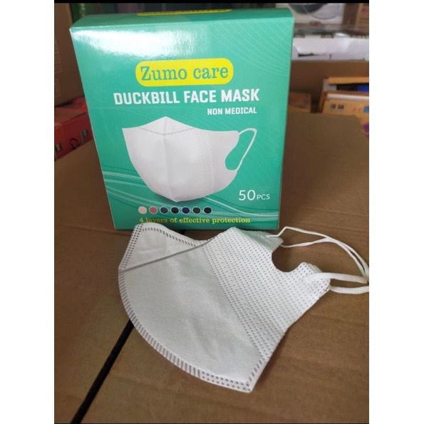 MASKER DUCKBILL I MASKER HIJAB I MASKER KUPING 3 FLY ISI 50PCS