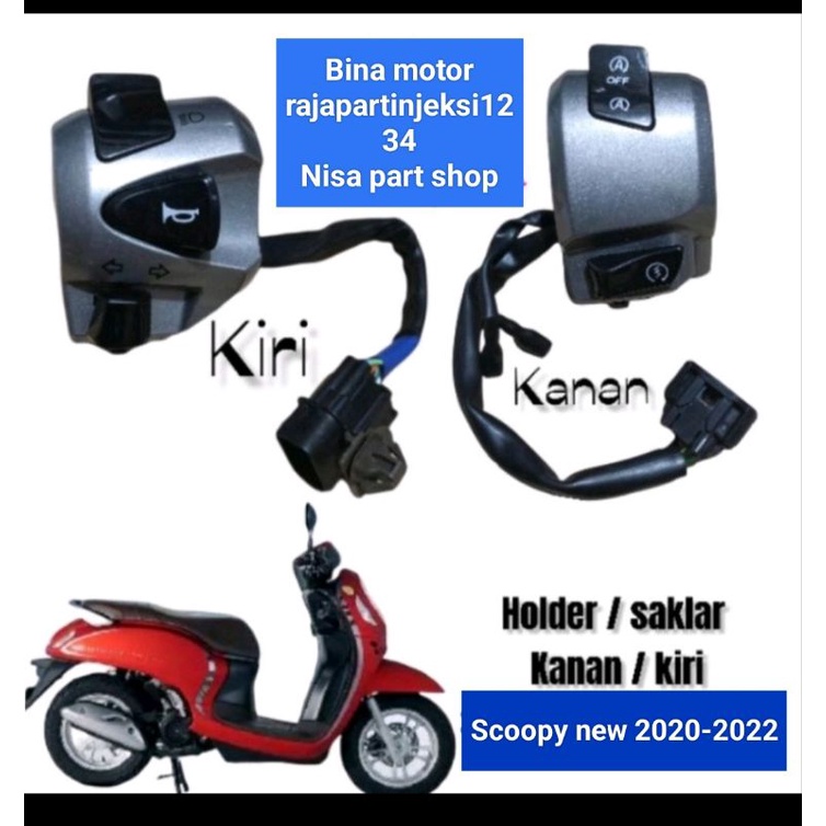 holder Honda new Scoopy keyless handle switch new Scoopy keyless tombol stater tombol sein dimmer ne