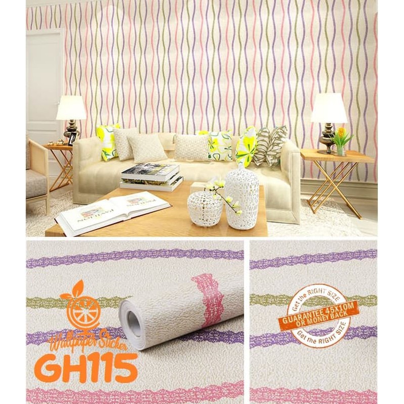 Wallpaper Dinding Ruang Tamu/Wallpaper Dinding Shabby/Wallpaper 3D 45cmX9m HOMELIVING