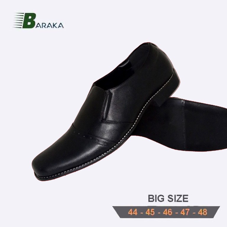 sepatu pria pantofel tanpa tali BIG SIZE 44-48 sepatu ukuran jumbo-besar-gede / sepatu kerja kantor