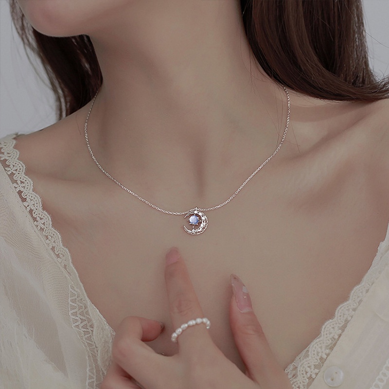 Women's Necklaces Moon and Eight-pointed Star Light Luxury Temperament Niche Design 2021 Trendy