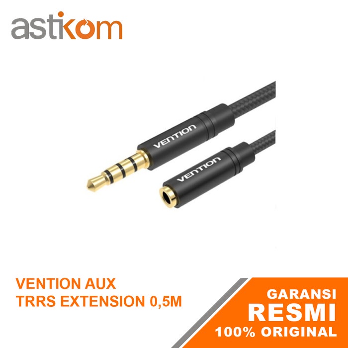 Kabel Extension Aux Vention BHB 0,5 - 5M TRRS Audio &amp; Mic 3.5mm BHB