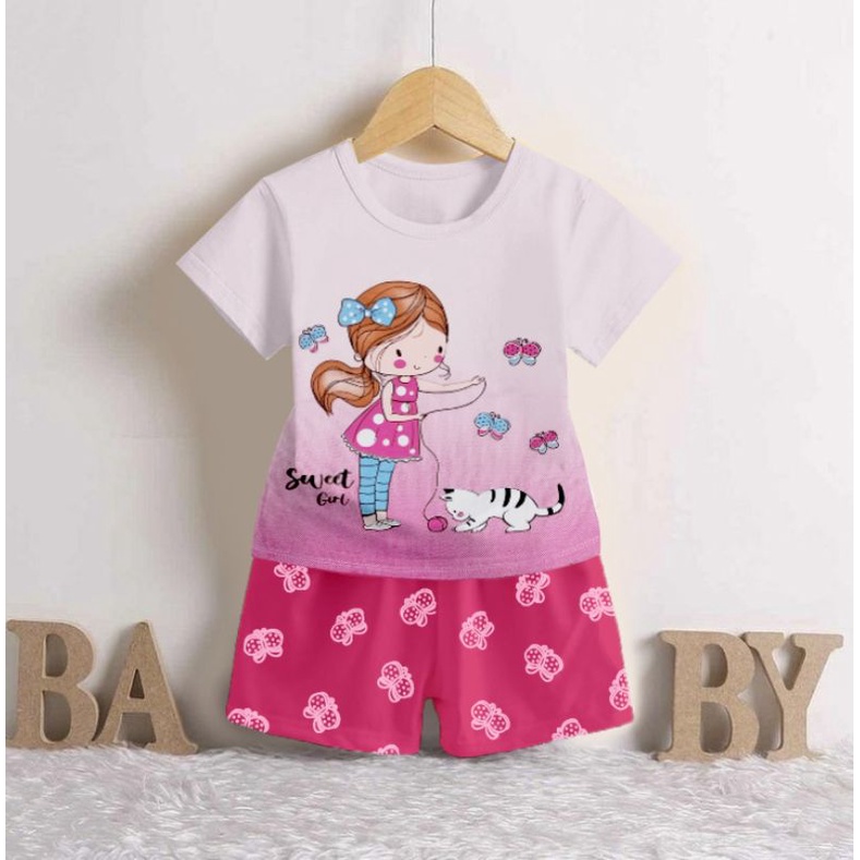 RAMORA SET Setelan Anak Cewek/Setelan Baju Anak Perempuan