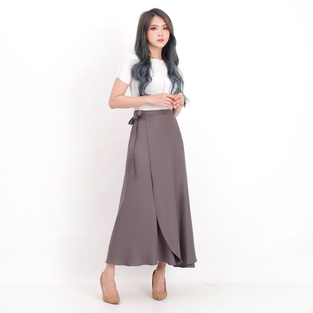 Rok Wanita Skirt Strap-Dark Brown